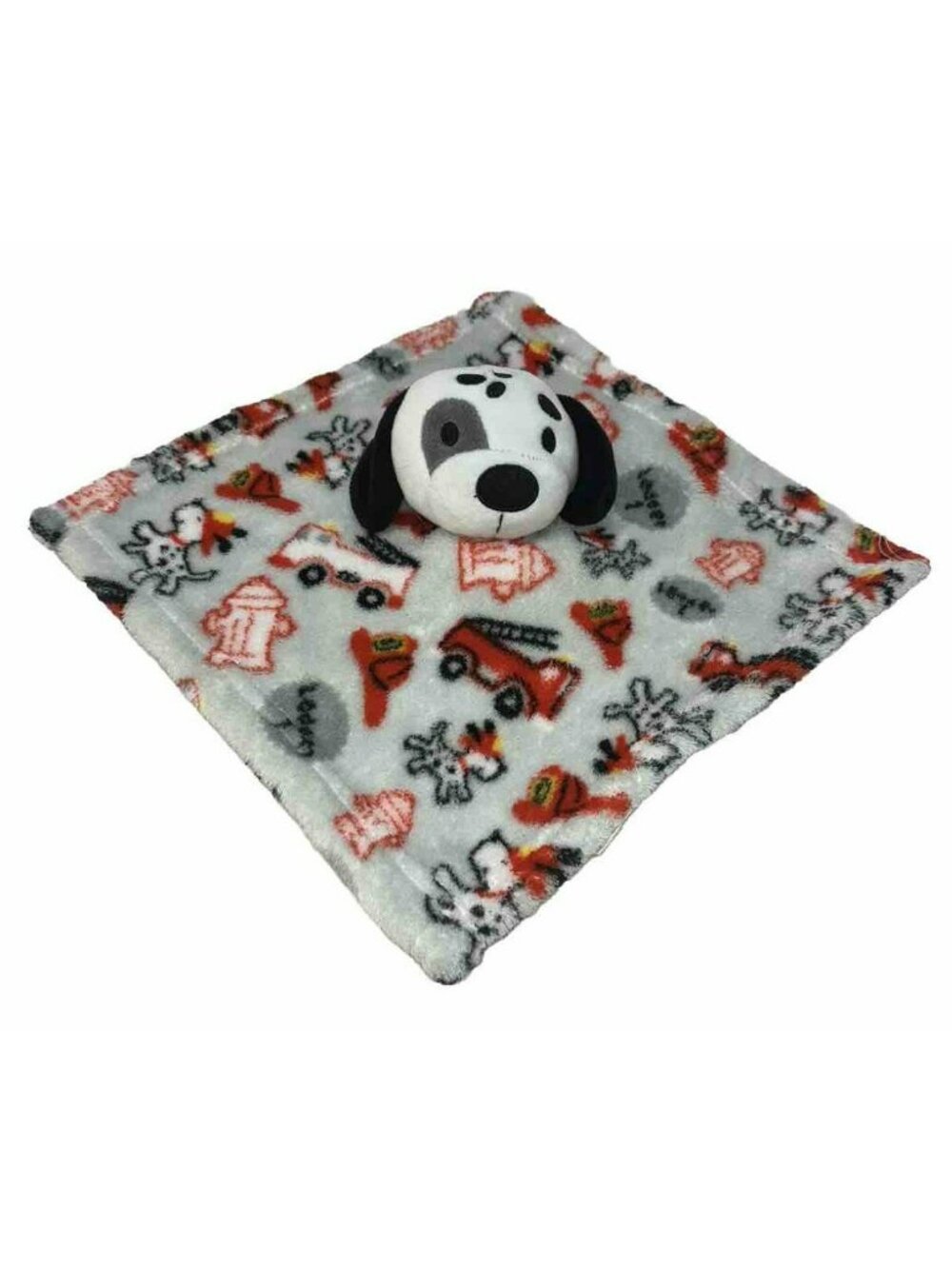 Swiggles Fire Truck Puppy Dog Plush Lovey Security Blanket Engine Hat Dalmatian